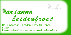 marianna leidenfrost business card